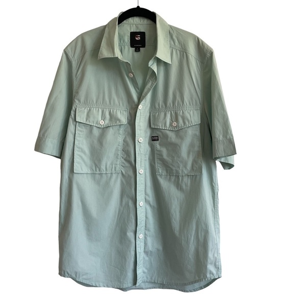 G-Star Raw Type C Straight Long Shirt, Short Sleeve, Fresh Cote, Size XL - Picture 1 of 8